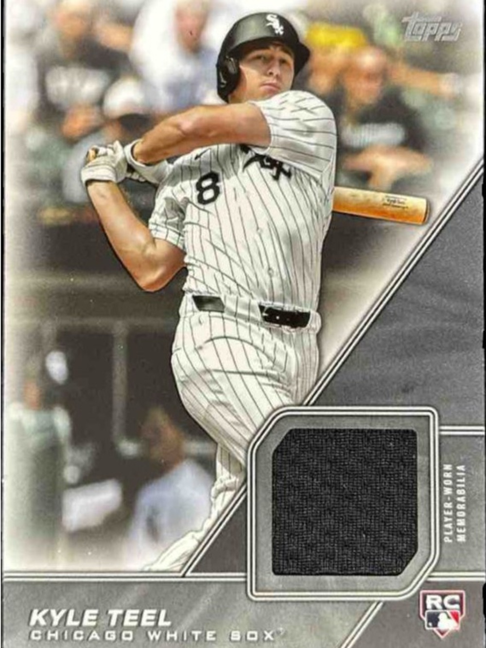 Topps Chicago White Sox Kyle Teel Card — White, Black MLB RELIC CARD 2026 TOPPS